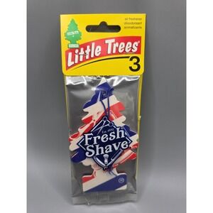 Little Trees Fresh Shave Air Freshener 3 Pack Barber Scent New Sealed